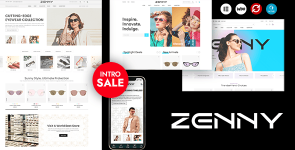Zenny – Eyewear & Glasses Elementor WooCommerce WordPress Theme