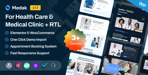 Medak – Doctor Medical & Healthcare Clinic Elementor WordPress Theme
