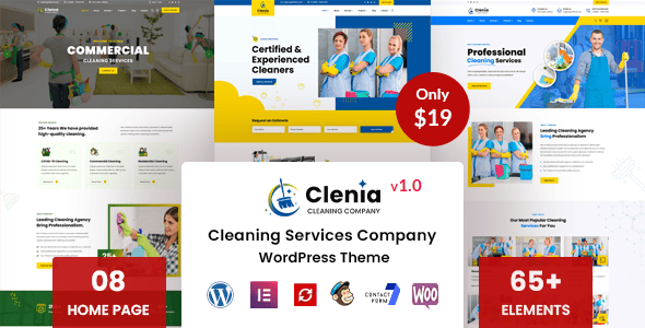 Clenia – Cleaning Services WordPress Theme