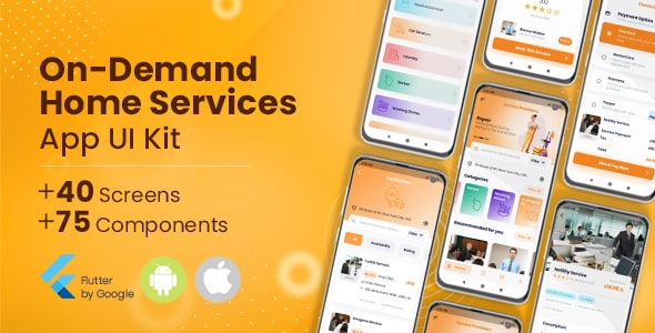 On-Demand Home Services, Business Listing, Booking Flutter UI Template