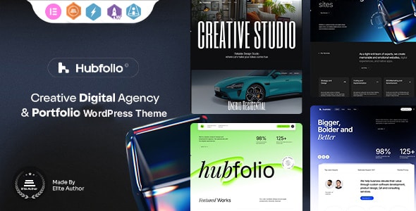 Hubfolio – Creative Portfolio & Digital Agency WordPress Elementor Theme