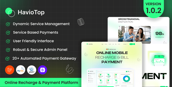 HavioTop – Online Recharge & Payment Platform