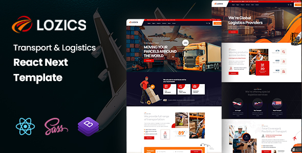 Lozics – Transport & Logistics React Template