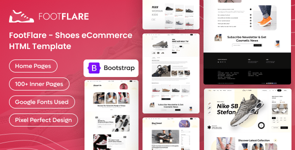 Free download Footflare Shop & eCommerce Bootstrap HTML Template