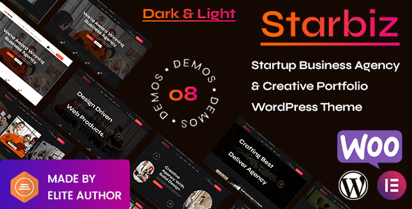 Starbiz – Startup Business Agency & Creative Portfolio WordPress Theme
