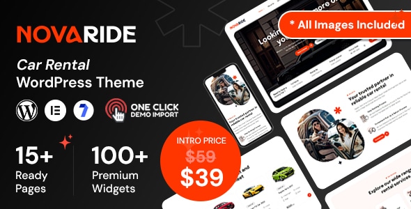Novaride – Car Rental WordPress Theme