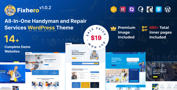 Fixhero – All In One Handyman & Repair Services WordPress Theme