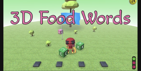 3D Food Word – Cross Platform Puzzle Game