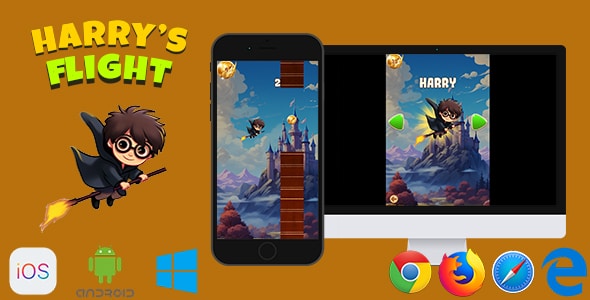 Harry’s Flight – HTML5 Game – Flappy Bird Clone
