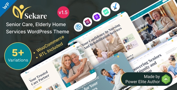 Sekare – Senior Care & Elderly Home Services Elementor WordPress Theme