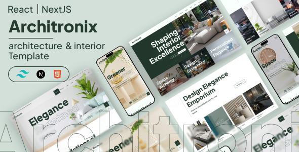 Architronix NextJS – Creative Interior Exterior Architecture Business Templates by Tailwind CSS