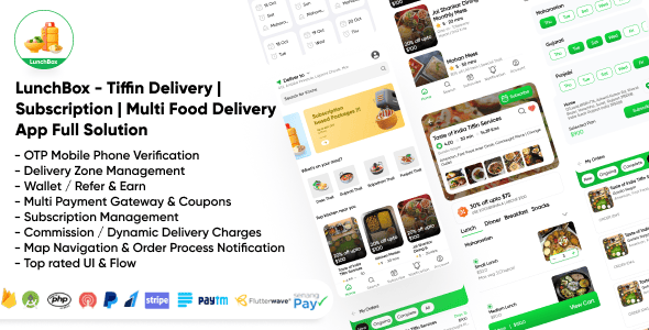 LunchBox – Tiffin Delivery | Subscription | Multi Food Delivery App | Swiggy Clone App Full Solution