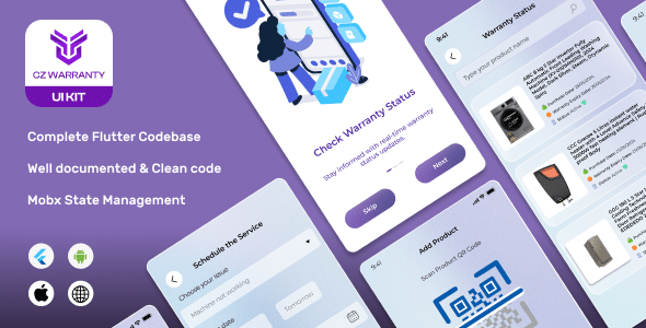 Free download CZ Warranty Flutter UI Kit