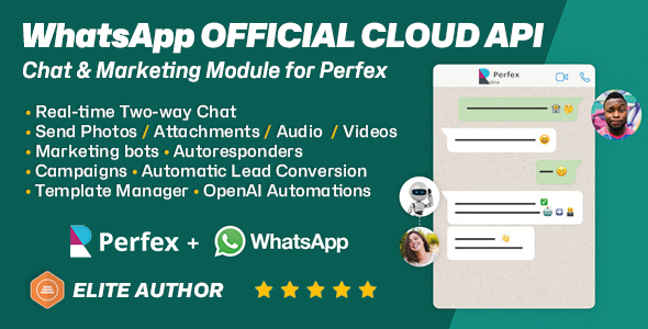 WhatsApp Official Cloud API Chat & Marketing module for Perfex CRM
