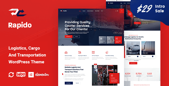 Rapido – Logistics, Cargo and Transportation WordPress Theme