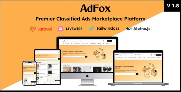 Free download AdFox – PWA Classified Ads with App-Like Mobile & Web Interface | Multi-Purpose Market