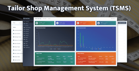 Free download Tailor Shop Management System (TSMS)