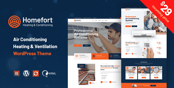Homefort – Air Conditioning & Heating WordPress Theme