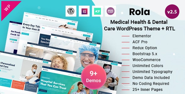 Rola – Medical Health & Dental Care WordPress Theme