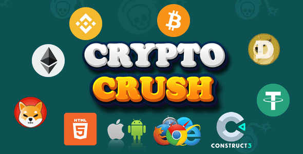 Crypto Crush – Crypto Game – HTML5/Mobile (C3p)