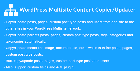WordPress Multisite Content Copier/Updater