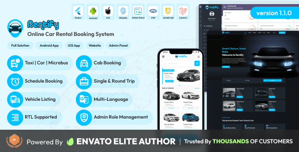 Rentify – Online Car Rental Booking System Full Solution