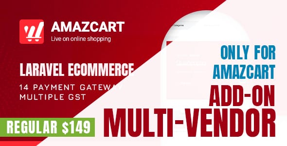 Multi-Vendor – AmazCart Laravel Ecommerce System CMS