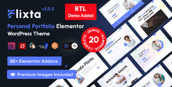Flixta – Personal Portfolio WordPress Theme
