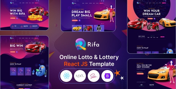 Rifa – Online Lotto & Lottery React NextJS Template