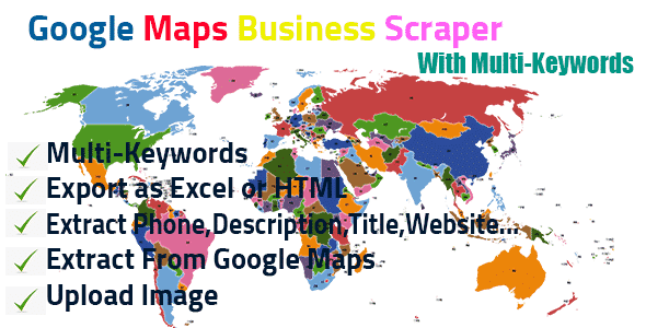Google Maps business scraper pro & with Multi-Keywords