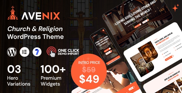 Avenix – Church WordPress Theme