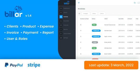 Free download Billar – Invoice Management System