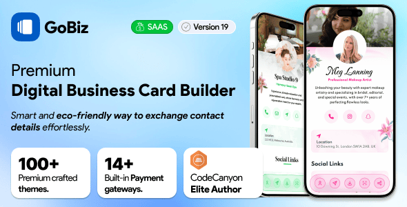 GoBiz – vCard SaaS Digital Business Card Builder