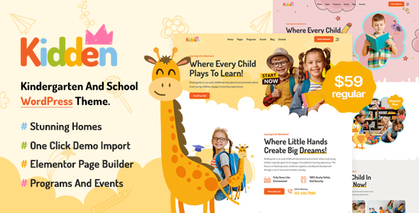 Kidden – Children Kindergarten WordPress Theme
