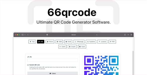 66qrcode – Ultimate QR Code Generator & URL Shortener (SAAS)