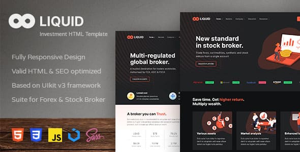 Liquid – Investment and Stock Broker HTML Template