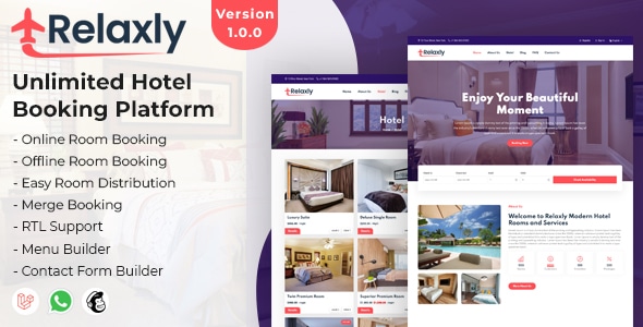 Relaxly – Unlimited Hotel Booking Platform