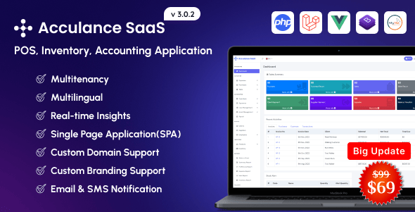 Acculance SaaS – POS, Inventory, Accounting SaaS Application