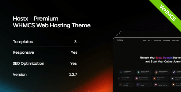 HostX – Premium WHMCS Theme