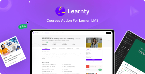 Learnty LMS – Courses Addon For Lernen