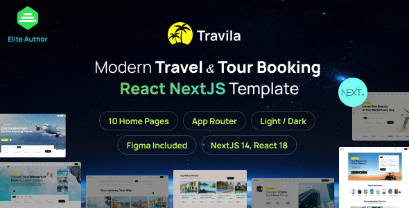 Travila – Modern Travel & Tour Booking React NextJS Template