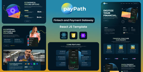 PayPath – Fintech & Online Payment Gateway React JS Template