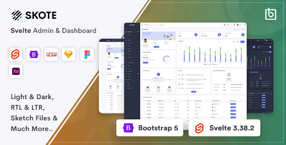 Skote – Svelte Admin & Dashboard Template