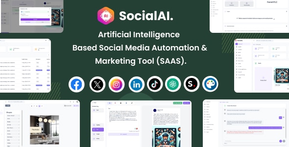 SocialAI – Artificial Intelligence Based Social Media Automation & Marketing Tool (SAAS)