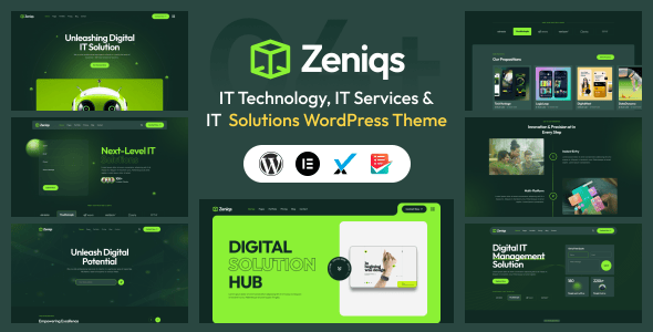 Zeniqs – Technology and IT Solutions WordPress Theme