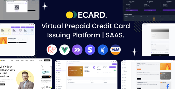 E-Card – Virtual Prepaid Credit Card Issuing Platform | Stripe Powered (SAAS)