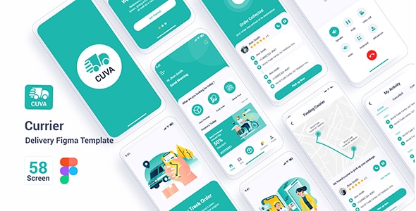 Cuva – Currier Delivery Figma Template