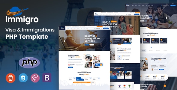Immigro – Visa & Immigration PHP Template
