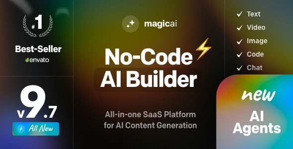MagicAI – OpenAI Content, Text, Image, Video, Chat, Voice, and Code Generator as SaaS