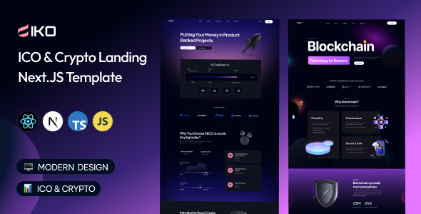 IKO – ICO & Crypto React NextJS Template